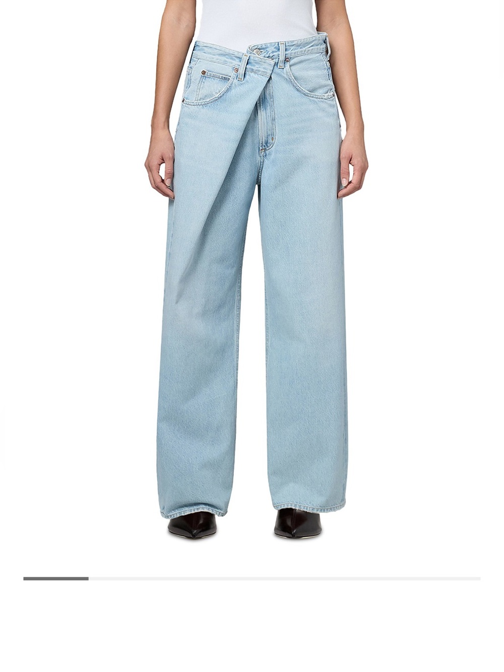 Agolde the Vana Fold jeans in super pale indigo